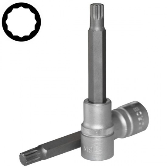 Καρυδάκι allen πολύσφηνο 1/2'' 9x100mm μακρύ FORCE