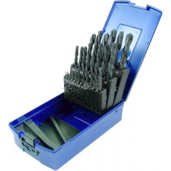 Τρυπάνια αέρος σετ 19 τεμ. (1-10mm) HSS DIN 338 PTG Τρυπάνια αέρος σετ 19 τεμ. (1-10mm) HSS DIN 338 PTG