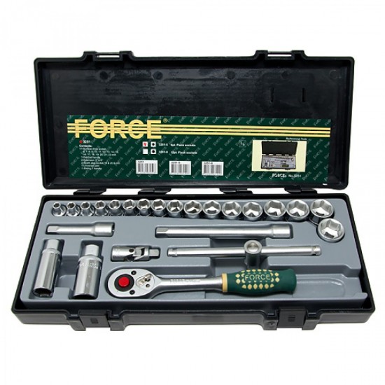 Κασετίνα καρυδάκια εξάγωνα 3/8 σετ FORCE 3251-5