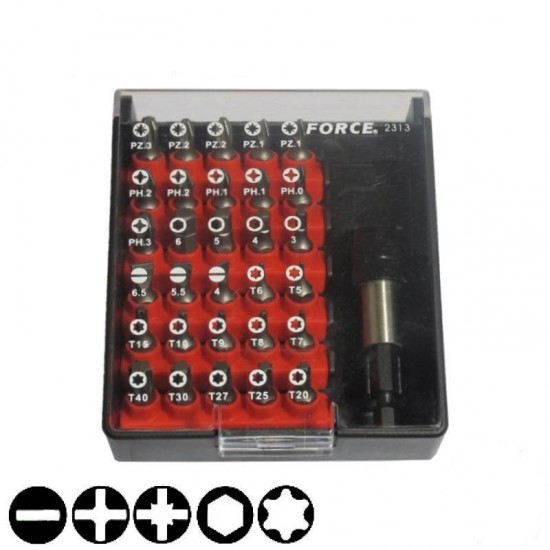 Σετ μύτες 1/4'' (31 τεμάχια) FORCE