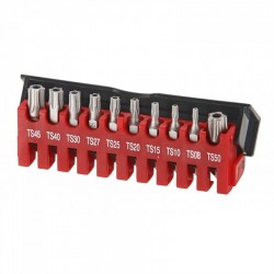 Σετ μύτες 1/4'' TORX με 5 γωνίες (10 τεμάχια) FORCE Σετ μύτες 1/4'' TORX με 5 γωνίες (10 τεμάχια) FORCE