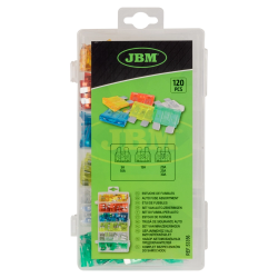 Κασετίνα με ασφάλειες μαχαιρωτές νέου τύπου 120 τεμαχίων JBM 53356 Κασετίνα με ασφάλειες μαχαιρωτές νέου τύπου 120 τεμαχίων JBM 53356