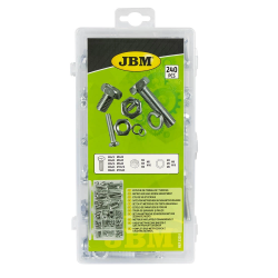 Κασετίνα με βίδες & παξιμάδια & γκρόβερ 240 τεμαχίων JBM 53351 Κασετίνα με βίδες & παξιμάδια & γκρόβερ 240 τεμαχίων JBM 53351